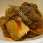 厚揚げの野菜あん　　エネルギー；72㌔㌍　　タンパク質；4.5㌘　　塩分；0.7㌘