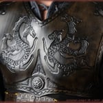 Plastron en cuir "Hydre" pour armure Qin Shi Huang.