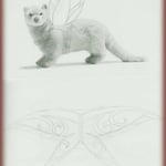 Croquis harnais pour furet kawaï.