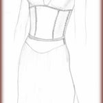 Croquis bustier réalisé par Esprit Cuir.