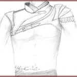 Croquis gorgerin "Tourmenteur" réalisé par Esprit Cuir.