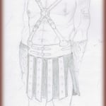 Croquis armure barbare.