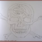 Croquis crâne réalisé par le Client.
