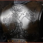 Plastron en cuir "Hydre" pour armure Qin shi Huang.