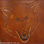 Carquois en cur "Tête de loup".