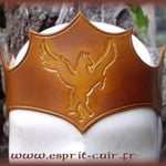 Couronne en cuir "Pégase".