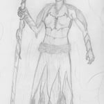 Croquis bustier tressé.