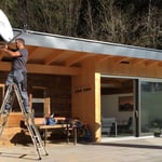 Montage Sat-Schüssel für Ferienwohnung im Ötztal