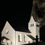 Aussenbeleuchtung für Kreuzkirche Rietz, LED-Strahler 300 Watt, 24.000 Lumen