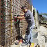 Montage Betoneinlegedosen bei Rohbau (Umbau), Rietz