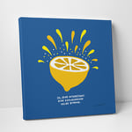 Leinwanddruck "Ja, sehr interessant. Eine explodierende halbe Zitrone"