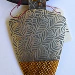 Peacock Feather Heart Motif Necklace