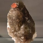 Rosa Fluorit auf Rauchquarz - Frunthorm Vals Graubünden Schweiz