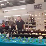 Hannes Casutt an der Mineralienmesse Basel Schweiz 