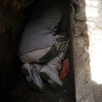 Eine etwas grössere Kluft - Strahlen Graubünden Schweiz