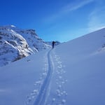 Skitour Aufstieg Zerveila - Vals Graubünden Schweiz