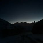 Vollmond über dem Zervreilahorn