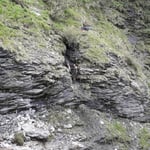 Senkrechte Klüfte Im Bündnerschiefer