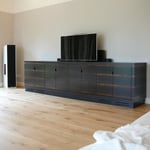 HIFI Möbel in Makassar (Ebenholz), Architekt: Andreas Thiele, Foto: Gränz Innenausbau