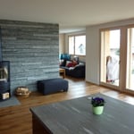 Wohnbereich mit Cheminée im 2.OG