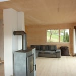 Wohnzimmer mit Cheminée