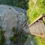 Klettersteig Treppen von oben.