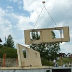 Montage der Holzelementen