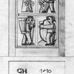 Intarsienschrank Entwurf