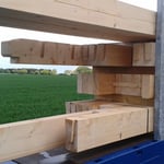 Detail: Verbindung der Holzrahmenbau-Elemente