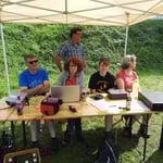 die Kampfrichter an der Zeitmessung...