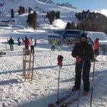 gleich geht es die Zirmbahn hoch