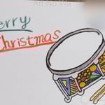 夏みかん クリスマスカード(スネアドラム)