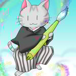 1648「虹を創る猫。」作者：羽津美由紀