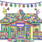 2030「カラフル神社」作者：龍弓士