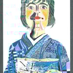 樽井慎一郎 着物の婦人