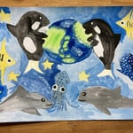 1634「海の生き物と地球」作者：わらび