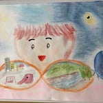 1813「建物と自然」作者：柴田和子