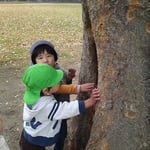 見て、見て！石がはいってたよ～