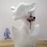 VENDUES ! B.O. COTINES modèle VIRGINIE argenté/rouge/noir