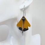 VENDUES ! B.O. FORMIDABLE modèle n°5 Cuirs ocre et gris, breloque diamant gris