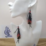 VENDUES ! B.O. COTINES modèle CÉLINE noir/rouge/sépia