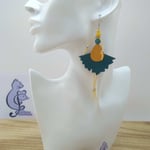 VENDUES ! B.O. COTINES modèle FLORENCE ocre/vert viride