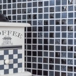 Mosaico Marmo Vetro 15mm Graffiti Mix Carbone