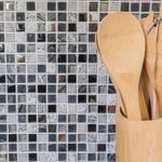 Mosaico Marmo Vetro 15mm Graffiti Mix Nero