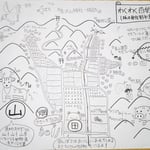 里山農園「やぎファーム」園長の青柳さん作成の里山全貌MAP