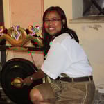 ...in Lederhose am Gong