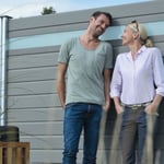 Multi Fence Creativ Hellgrau mit Glaselement