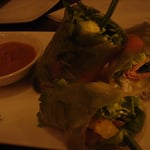 Rouleaux de printemps crevettes & porc, sauce à la cacahuète