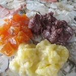 Le dessert, des fruits cuits et chauds, à haute teneur en goût...