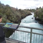Arrivée aux Huka Falls
